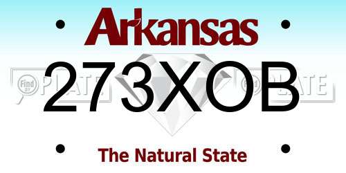 273XOB Arkansas License Plate