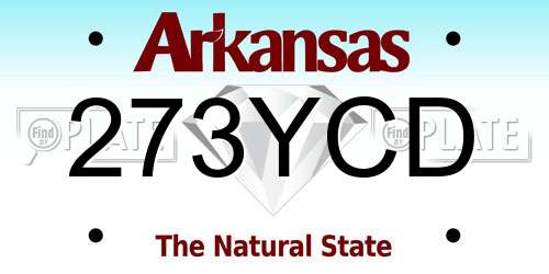 273YCD Arkansas License Plate