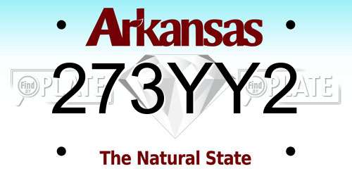 273YY2 Arkansas License Plate