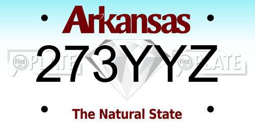 273YYZ Arkansas License Plate