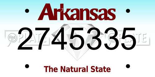 2745335 Arkansas License Plate