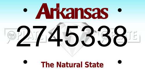 2745338 Arkansas License Plate