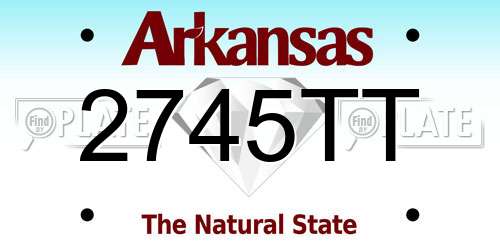 2745TT Arkansas License Plate