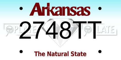 2748TT Arkansas License Plate