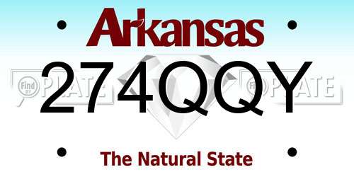 274QQY Arkansas License Plate