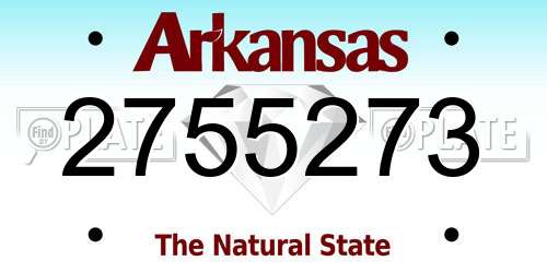 2755273 Arkansas License Plate