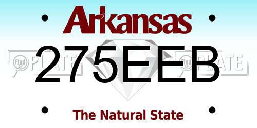 275EEB Arkansas License Plate