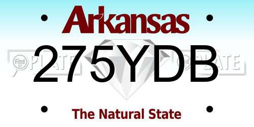 275YDB Arkansas License Plate