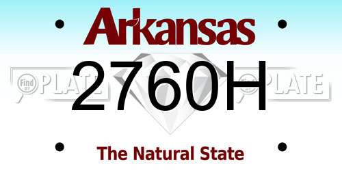 2760H Arkansas License Plate