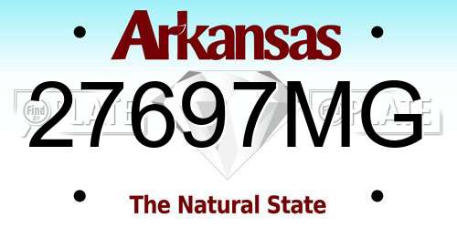 27697MG Arkansas License Plate