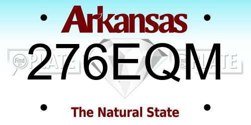 276EQM Arkansas License Plate