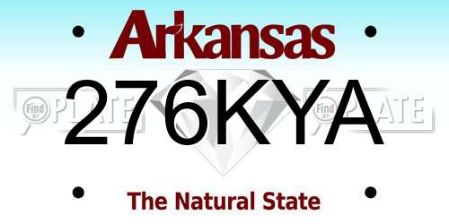 276KYA Arkansas License Plate