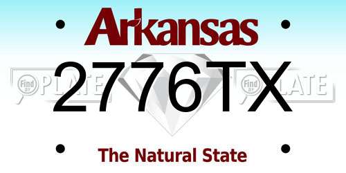 2776TX Arkansas License Plate