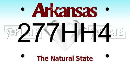 277HH4 Arkansas License Plate