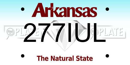 277IUL Arkansas License Plate