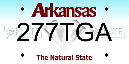 277TGA Arkansas License Plate