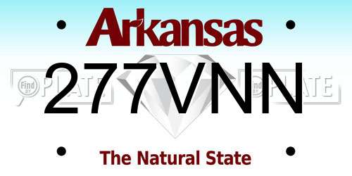 277VNN Arkansas License Plate