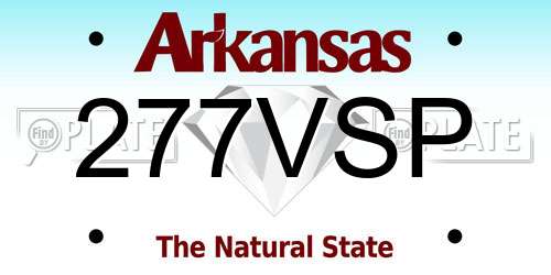 277VSP Arkansas License Plate