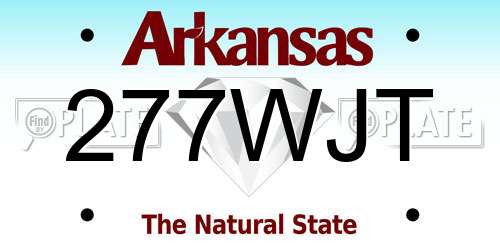 277WJT Arkansas License Plate