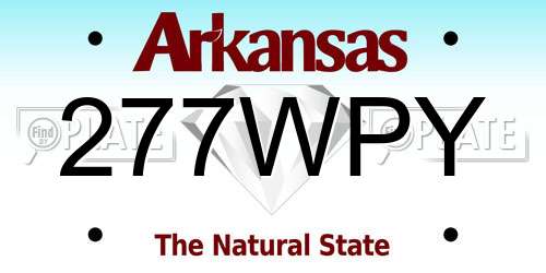 277WPY Arkansas License Plate