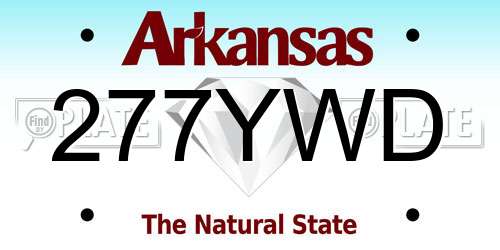 277YWD Arkansas License Plate