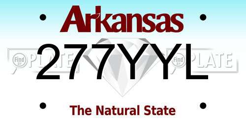 277YYL Arkansas License Plate
