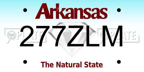 277ZLM Arkansas License Plate