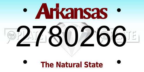 2780266 Arkansas License Plate