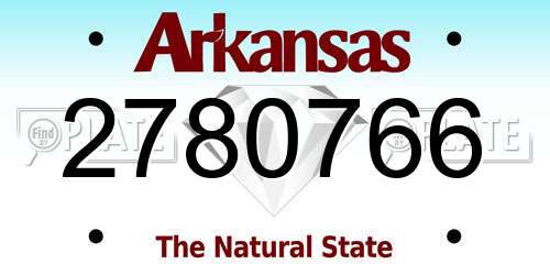 2780766 Arkansas License Plate