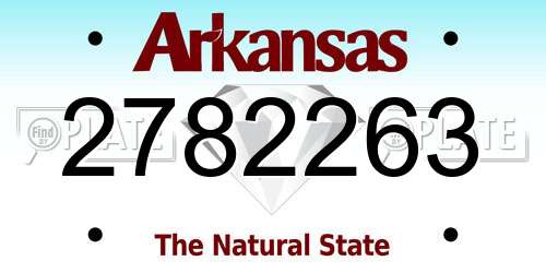 2782263 Arkansas License Plate