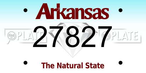 27827 Arkansas License Plate