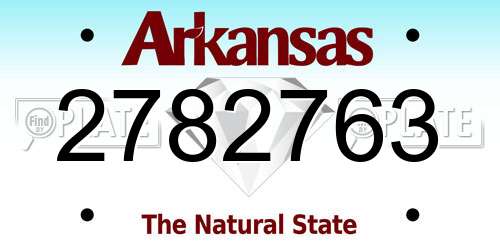 2782763 Arkansas License Plate