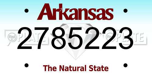 2785223 Arkansas License Plate