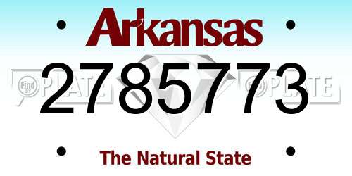 2785773 Arkansas License Plate