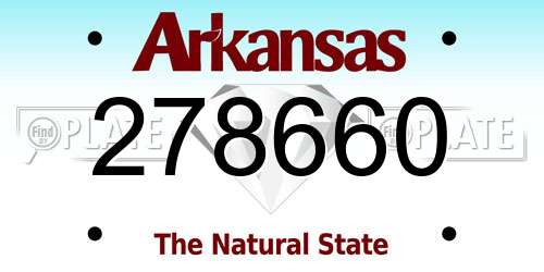 278660 Arkansas License Plate
