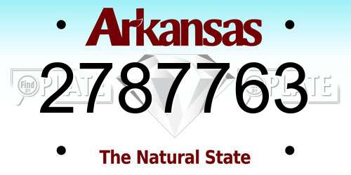 2787763 Arkansas License Plate