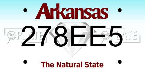 278EE5 Arkansas License Plate