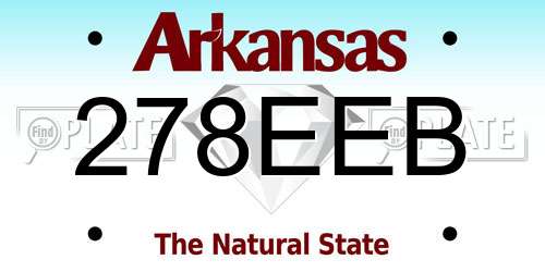 278EEB Arkansas License Plate
