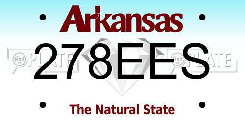 278EES Arkansas License Plate