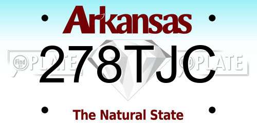 278TJC Arkansas License Plate
