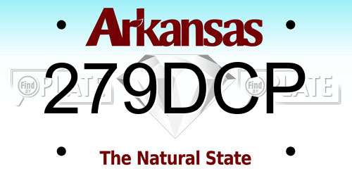 279DCP Arkansas License Plate