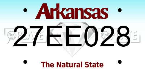 27EE028 Arkansas License Plate
