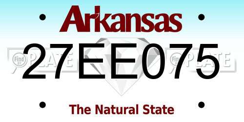 27EE075 Arkansas License Plate