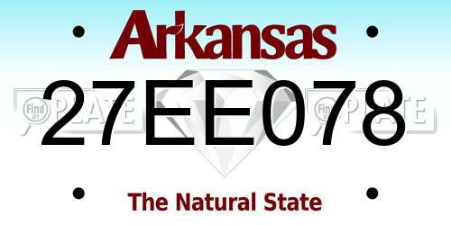 27EE078 Arkansas License Plate