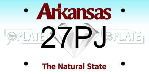 27PJ Arkansas License Plate