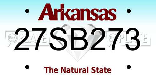27SB273 Arkansas License Plate