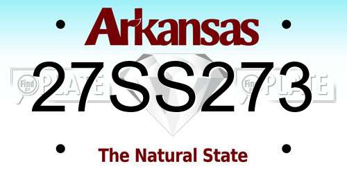 27SS273 Arkansas License Plate