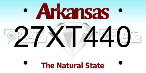 27XT440 Arkansas License Plate