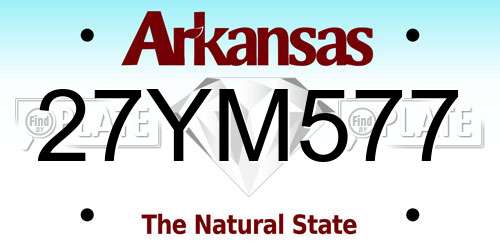27YM577 Arkansas License Plate
