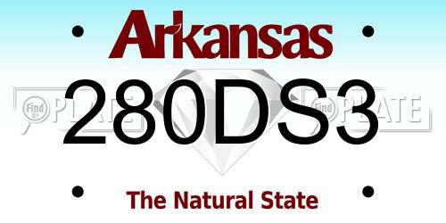 280DS3 Arkansas License Plate